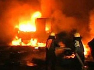 Lice'de LPG Yüklü Tankerin Patlaması