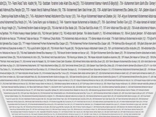 Gazze'de Öldürülen Filistinlilerin Listesi Yayınlandı