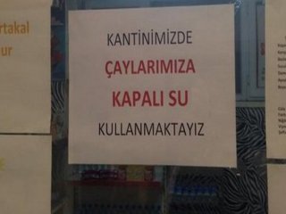 Sağlık Bakanlığı Kantininde Şebeke Suyu Notu!