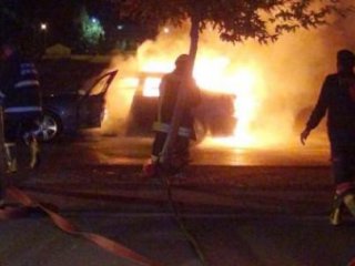 LPG'li Araç Alev Alev Yandı