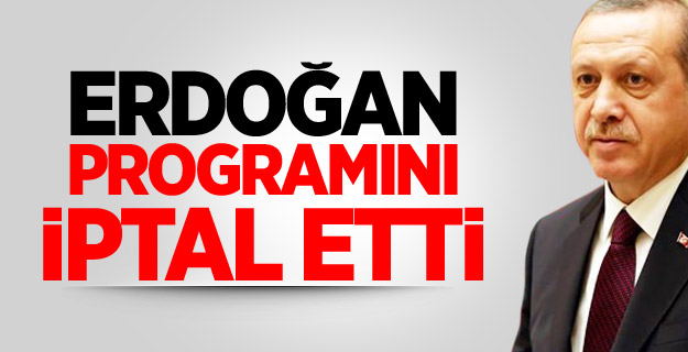 Erdoğan Programını İptal Etti
