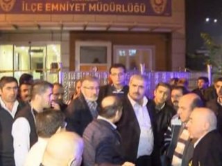 Taksiciler Emniyet Önünde Eylem Yaptı