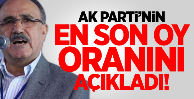 Atalay: Seçim Öncesi Son Oy Oranımız...