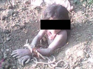 Kızını canlı canlı gömmeye çalıştı