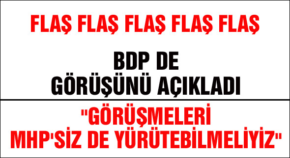 BDP de görüşünü açıkladı