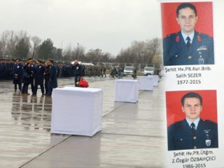 Şehit Pilotlar Törenle Uğurlandı