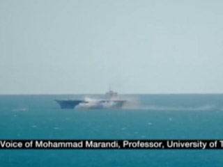 İran Maket Amerikan Gemisi Batırdı