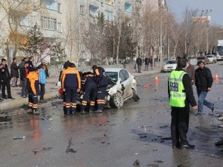 Erzurum’da Trafik Kazası: 3 Yaralı
