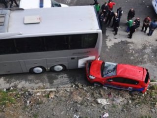 Otomobiliyle 10 Metreden Düştü