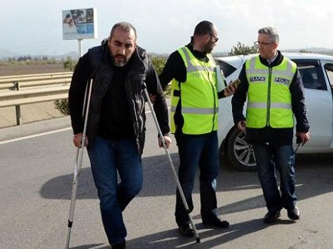 Alkollü ve Koltuk Değnekli Şoför Kazaya Koştu!