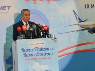 Arınç: THY’nin İkramların İçin Uçağa Binen Var