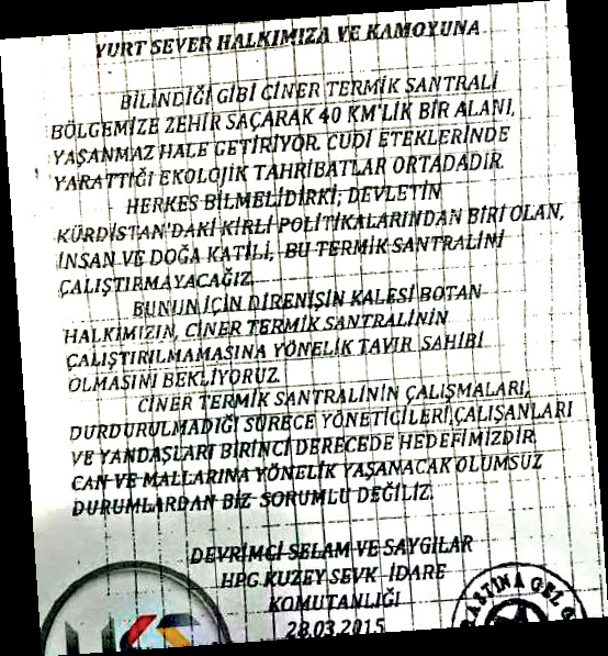 PKK’dan İş Adamlarına Alçak Tehdit