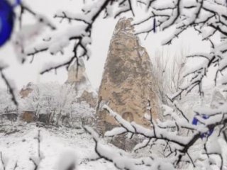 Karla Kaplanan Kapadokya Bir Başka Güzel