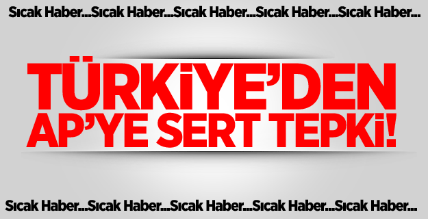 Dışişleri Bakanlığı'ndan AP'ye sert tepki