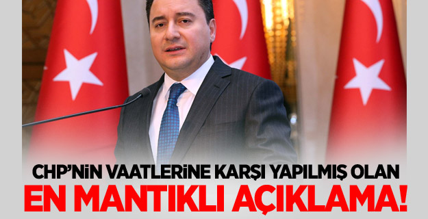 Ali Babacan'dan CHP'ye vaatlerle ilgili tepki