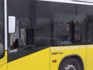 İETT Otobüsüne Taşlı Saldırı!