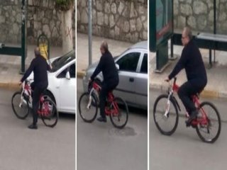 Bisikletiyle Şehri Teftişe Çıktı!