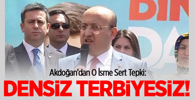 Akdoğan'dan Sağlar'a: Densiz, terbiyesiz