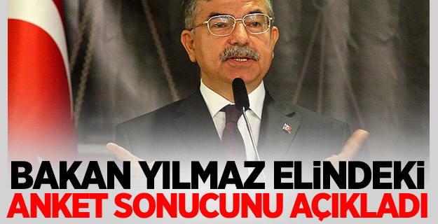 Bakan Yılmaz Elindeki Anket Sonucunu Açıkladı
