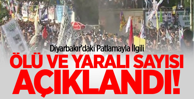 Diyarbakır'daki Ölü Ve Yaralı Sayısı Açıklandı