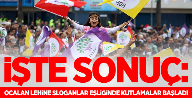 Diyarbakır'da HDP'liler Kutlamalara Başladı