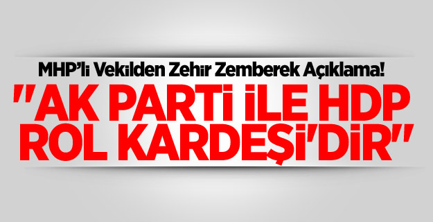 "AKP ile HDP 'rol kardeşi'dir"