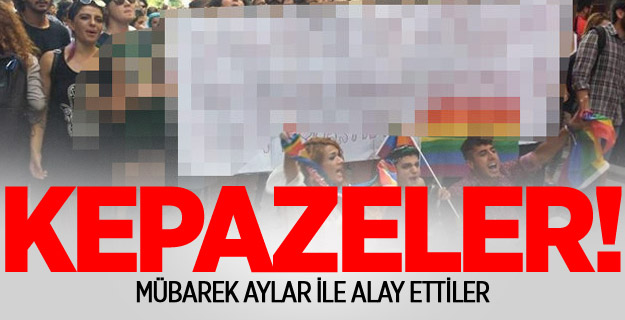 LGBT Yürüyüşünde 3 Aylara Hakaret Pankartı