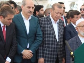 Erdoğan ve Davutoğlu, Nar’ın Cenazesinde