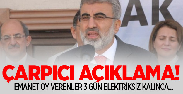 Emanet oy verenler 3 gün elektriksiz kalınca...