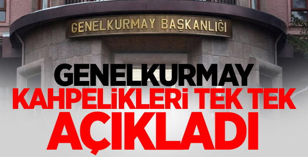 Genelkurmay Terör Bilançosunu Açıkladı