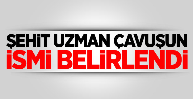 Şehit uzman çavuşun ismi belirlendi