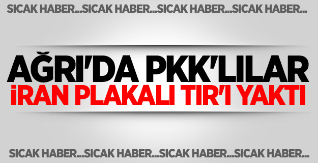 Ağrı'da PKK'lılar İran plakalı TIR'ı yaktı