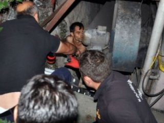 Polisten Kaçan Şüpheli Çukura Düştü