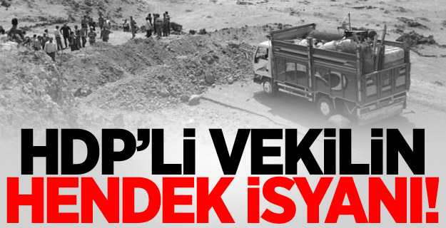 Valiliğin kazdığı hendeğe HDP'li vekilden isyan!