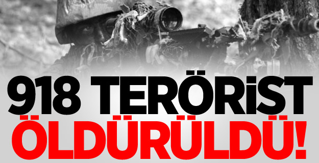 22 Temmuz'dan bu yana 918 terörist öldürüldü