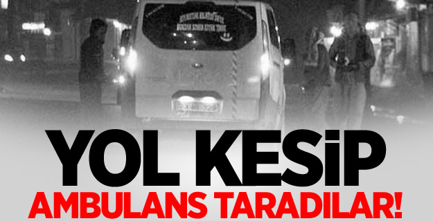 Yol kesen PKK'lılar ambulansa ateş açtı