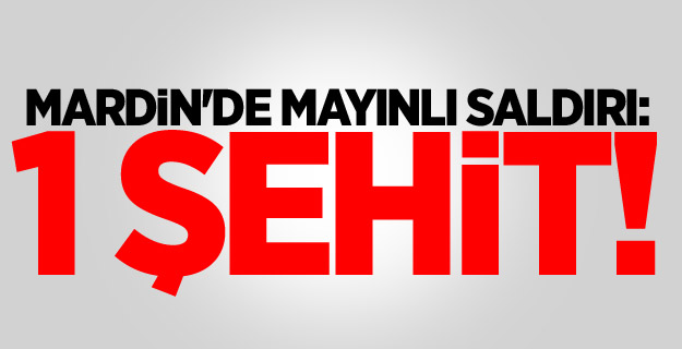 Mardin'de mayınlı saldırı: 1 şehit