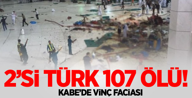 Kabe'de vinç düştü!