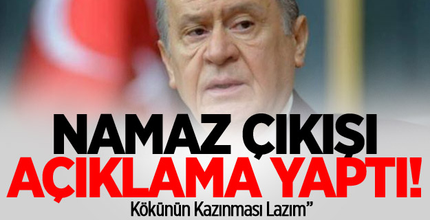 Bahçeli bayram namazı çıkışı konuştu