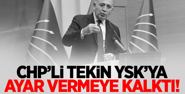 CHP'li Tekin'den YSK'ya Tuhaf Çıkış!