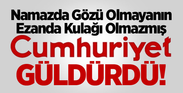 Cumhuriyet Abdesti Aptes Yaptı
