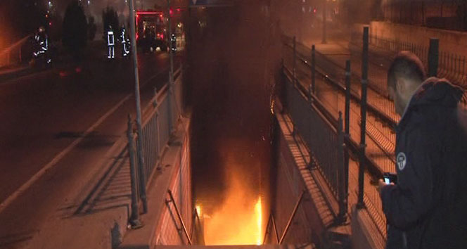 Topkapı Yeraltı Çarşısında Korkutan Yangın