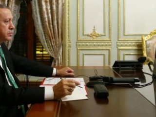 Erdoğan liderlerle telekonferans yaptı