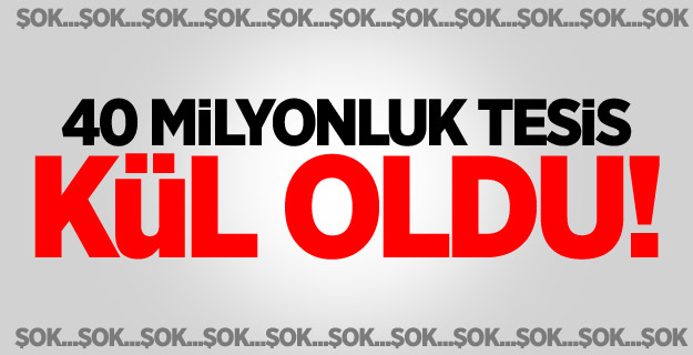 40 milyon TL'lik su dolum tesisi kül oldu