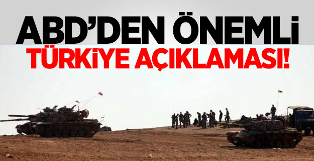 ABD’den önemli Türkiye açıklaması!