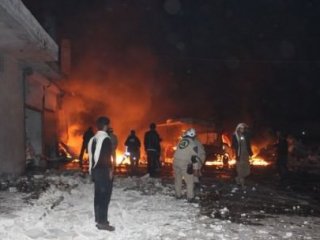 Rus Uçakları Azez'de Sivilleri Vuruyor