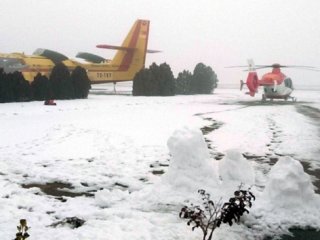 112 Ambulans Helikopteri Ankara'da Mahsur Kaldı