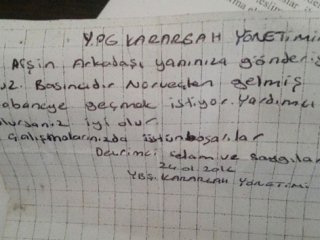 Üzerinden YPG Yönetimine Not Çıktı
