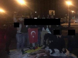 Brüksel'deki PKK çadırı yakıldı