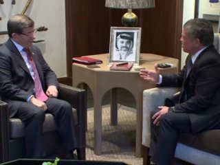 Davutoğlu Ürdün Kralı Abdullah'la görüştü